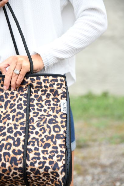 Julia Rose The Emma- Leopard Neoprene Bag