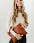 Alexa Oversized Clutch with Wristlet