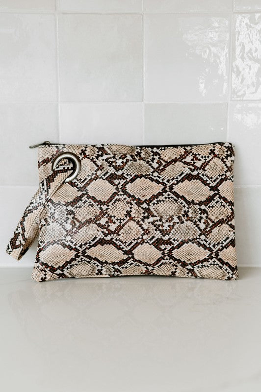 Alexa Oversized Clutch with Wristlet