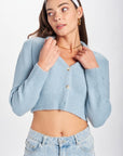 Emory Park Wide Collar Cropped Cardigan