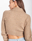 Emory Park Wide Collar Cropped Cardigan