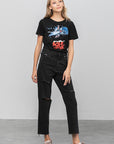 Insane Gene High Rise Premium Straight Jeans Black Denim