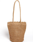 Straw Bucket Beach Bag