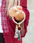 Classic Pearl Key Ring Bracelet