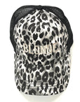 Black and Silver Leopard Blonde Embroidered Hat