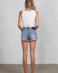 Insane Gene High Rise Destroyed Denim Shorts