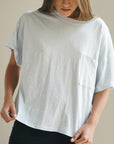 Fabina Pocket Oversized Crop Tee