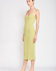 Emory Park V-Neck Ribbed Midi Dress with Open Back