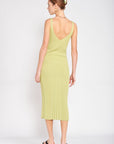 Emory Park V-Neck Ribbed Midi Dress with Open Back