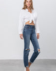 Denim Lab USA Ripped Boyfriend Jeans