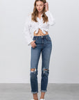 Denim Lab USA Ripped Boyfriend Jeans