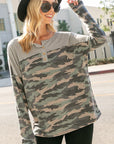 e Luna Camouflage Henley Top