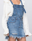 Insane Gene Frayed Detail Overall Skirt