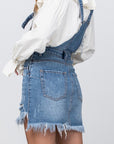 Insane Gene Frayed Detail Overall Skirt