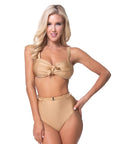 Gold High Waist Bikini Set