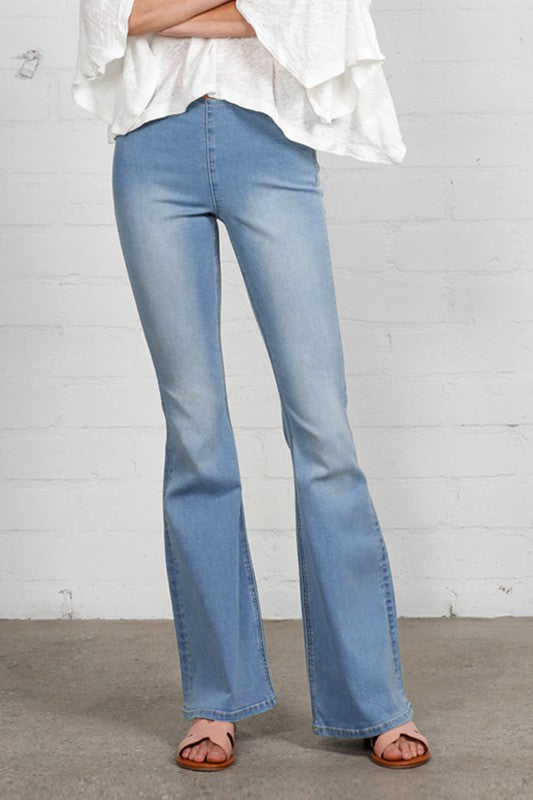 Insane Gene Mid-Rise Banded Wider Flare Jeans