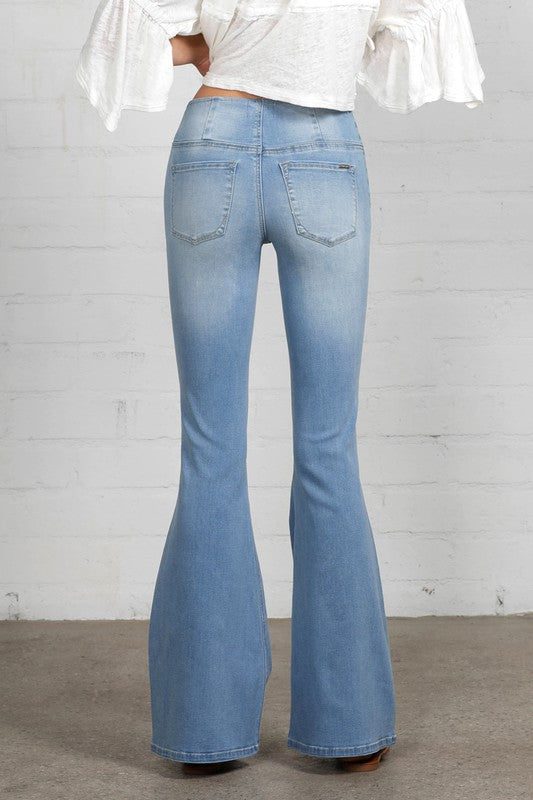 Insane Gene Mid-Rise Banded Wider Flare Jeans