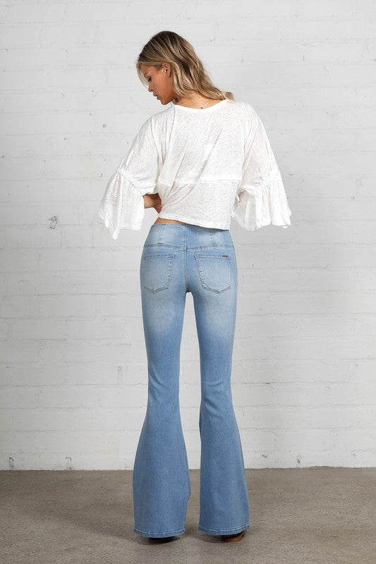 Insane Gene Mid-Rise Banded Wider Flare Jeans