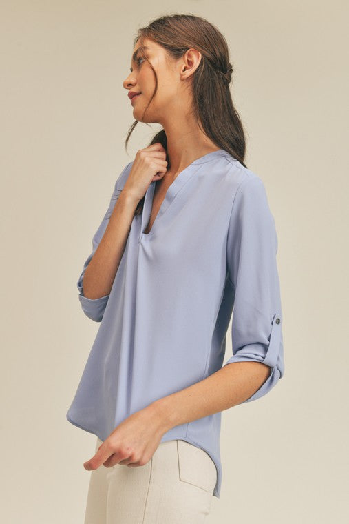 lush v neck blouse