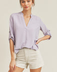 Lush Clothing V Neck Top