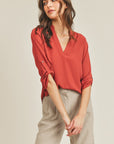 Lush Clothing V Neck Top