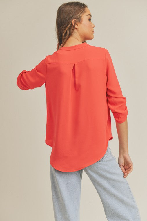 Lush Clothing V Neck Top