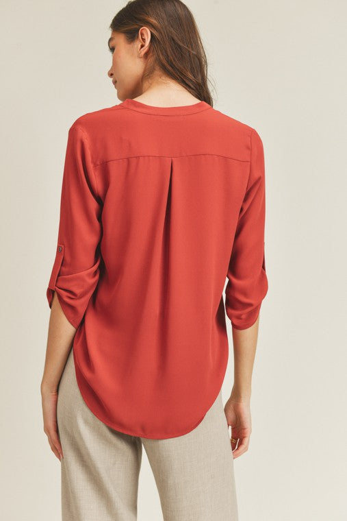 Lush Clothing V Neck Top