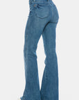 Judy Blue Full Size Tummy Control Cut Hem Flare Jeans