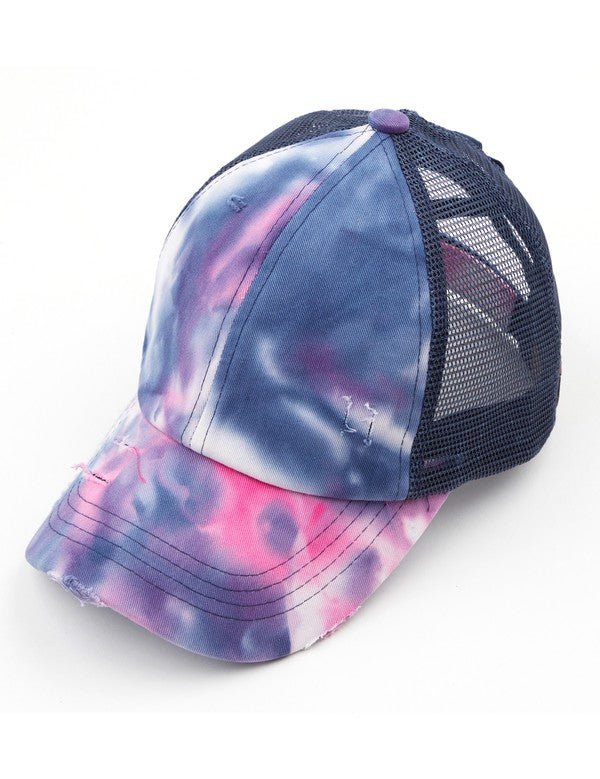 CC Tie Dye Mesh Pony Cap