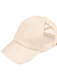 CC Textured Faux Leather Pony Cap