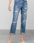 Insane Gene Distressed Premium Boyfriend Jeans