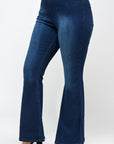 Insane Gene Plus Size Mid-Rise Banded Wider Flare Jeans