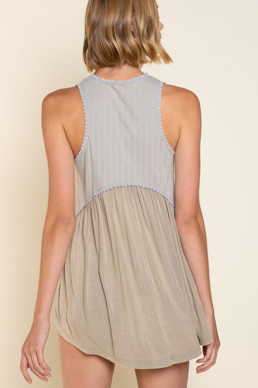 POL Simple But Unique Babydoll Knit Tank Top - Online Only