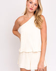 Gilli Sleeveless One Shoulder Romper