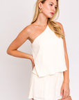 Gilli Sleeveless One Shoulder Romper