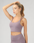 OTOS Active Split Shoulder Strap Crop Top