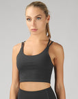 OTOS Active Split Shoulder Strap Crop Top