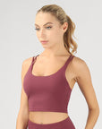 OTOS Active Split Shoulder Strap Crop Top