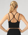 OTOS Active Split Shoulder Strap Crop Top