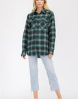 Regular Fit Checker Plaid Flannel Long Sleeve