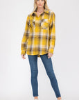 Regular Fit Checker Plaid Flannel Long Sleeve