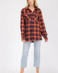 Regular Fit Checker Plaid Flannel Long Sleeve