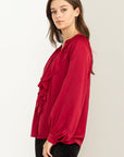 HYFVE Try tTo Keep Up Ruffled Blouse - Online Only