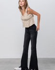 Insane Gene High Rise Black Super Flare Jeans