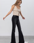 Insane Gene High Rise Black Super Flare Jeans