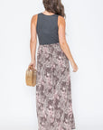 Plus Sleeveless Paisley Maxi Dress