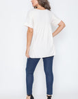 Solid V Neck Yoke Tunic