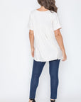 Solid V Neck Yoke Tunic