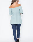 Solid Square Neck Babydoll Tunic