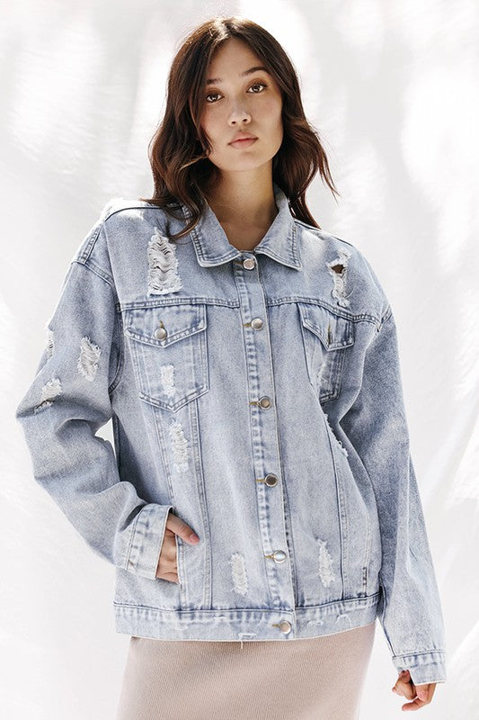 Distressed Denim Jacket